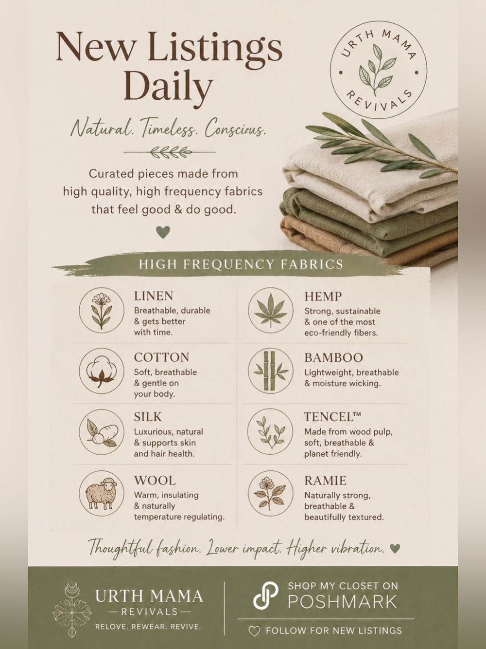 Natural Linen Bedding - Olive, Cream, Brown Stack